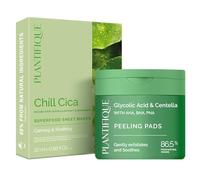 PLANTIFIQUE Mascarilla Facial - Hidratante y Calmantes, 5 Unidades & Almohadillas Exfoliantes para Renovación Suave de la Piel, 60 Piezas