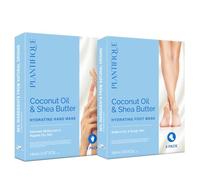 PLANTIFIQUE Mascarilla Pies Skincare Coreana - Calcetines Hidratantes con Crema Nutritiva para Pies Muy Secos y Agrietados - 4 Pares & Mascarilla Manos - Guantes Hidratantes para Manos - 4 Pares