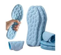 Plantilla 4D de alta elasticidad deportiva con absorción de impactos para hombres y mujeres, zapatillas de espuma viscoelástica, para correr, cuidado de los pies, zapatos de masaje, plantillas para