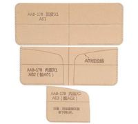 Plantilla acrílica para billetera corta, herramienta para manualidades en cuero, plantilla transparente para monedero con líneas de corte precisas, material de plexiglás acrílico