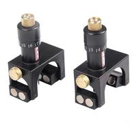 Plantilla ajustable de hoja de cepilladora magnética con alineación de precisión e imán fuerte, construcción de metal con caja de almacenamiento de nogal, compatible con la mayoría de cuchillas