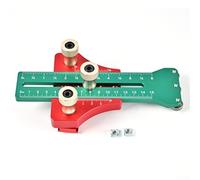 Plantilla ajustable para sierra de mesa con rodamiento de doble rodillo para cortes finos, escala milimétrica y pulgadas, compatible con ranura en T de 38 x 34, aluminio anodizado (verde)