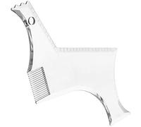 Plantilla Barba Múltiples Bordes, Guía Precisa Transparente | Material PS, para recortadora o maquinilla eléctrica, perfilado de cuello y bigote, uso en casa o barbería