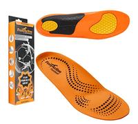 Plantilla biomecánica para fútbol FootActive, para fútbol, hockey, ciclismo y para cualquier zapato de uso diario estrecho, color Naranja, talla 43 - 44 (Large)