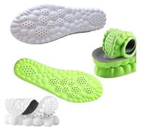 Plantilla con tecnología 4D Cloud - Plantillas 4D en forma de U, plantillas de espuma viscoelástica, fascitis plantar y soporte de arco, plantillas ortopédicas para zapatos para senderismo (verde,