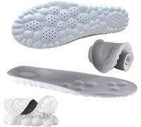 Plantilla con tecnología 4D Cloud - Plantillas 4D en forma de U, plantillas de espuma viscoelástica, fascitis plantar y soporte de arco, plantillas ortopédicas para zapatos para senderismo (gris,