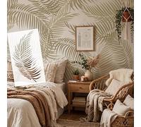 Plantilla curvada botánica de hojas de helecho de 77 cm, arte de pared de gran tamaño, reutilizable, personalizable, decorativo, mural decorativo a gran escala dimensional S700