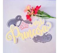 Plantilla de 17,2 x 7,8 cm con corona española para álbumes de recortes, papel en relieve, tarjetas de regalo de felicitación, decoración de manualidades