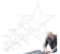 Plantilla de acolchado acrílico - Plantilla de manualidades en forma de estrella, herramienta de costura, exquisita plantilla de bordado para diseño de tela, fabricación de edredones para artesanos