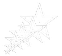 Plantilla de acolchado de estrellas, patrón de bloques de 6 estrellas, diseño de acolchado de estrellas acrílicas, exquisita plantilla de acolchado con forma de estrella, suministros de colcha de