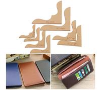 Plantilla de acrílico de cuero de 8 Uds., Plantilla de acrílico para bolso, billetera, plantilla de esquina, plantilla de decoración con patrón de flores, artesanía de cuero DIY