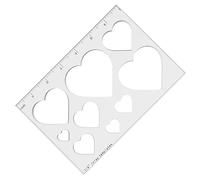 Plantilla de acrílico transparente con incrustaciones de triángulo o corazón, regla de escala para mejorar la precisión de carpintería, herramienta de incrustación acrílica