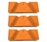 Plantilla de afilado de brocas de polímero diseñada para un rendimiento al restaurar ángulos de corte de 118 grados y 135 grados (3 piezas naranja 118°)