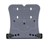 Plantilla de agujero de bisagra de 35mm, plantilla de guía de perforación de aleación de aluminio, localizador de perforación de carpintería para puerta de gabinete (Silver)