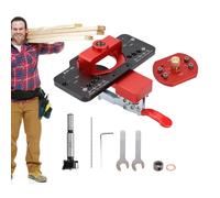 Plantilla de agujero de bisagra oculta, ayuda de perforación ajustable para carpintería, localizador de guía de perforación de carpintería, para reparación de muebles, proyectos profesionales