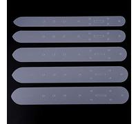 Plantilla de agujeros de cinturón, guía para perforar cinturones de cuero acrílica 5 piezas for bricolaje Carft, 25/30/35/38/40 mm