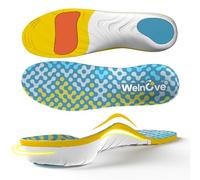 Plantilla de arco alto para el trabajo de Fascitis plantar - Welnove 220+ lbs plantillas ortódicas pesadas para aliviar el dolor en los pies, para pies planos, hombres y mujeres (L)