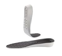 Plantilla de aumento de altura, almohadillas de cojín de PU, insertos de zapatos, plantillas elevadas interiores invisibles, inserciones de elevación de talón más altas (negro, 9.7 pulgadas)