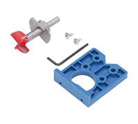 Plantilla de Bisagra Abrazadera Bisagra Vástago de Procesamiento Herramienta de Madera Guía de Taladro Juego de Posicionador Azul Kit de 35 Mm Circular para Perforación de