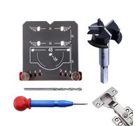 Plantilla de bisagra de puerta de armario, herramienta de localización de instalación de herrajes de puerta, herramienta de posicionamiento de bisagras, para carpintería, cocina, gabinete, cajones