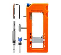 Plantilla de bisagra de puerta, herramienta ajustable de 8 pulgadas, guía de precisión ABS, alineación de mortaja resistente para bisagras de 3 a 5 pulgadas, garantiza un corte y posicionamiento