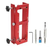 Plantilla de bisagra de puerta, herramienta de bisagra de puerta, kit de plantilla de bisagra de aluminio, mortaja precisa para bisagras de 2-1/2 a 5 pulgadas, bricolaje y carpintería profesional