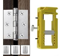 Plantilla de bisagra de puerta y enrutador de bisagra para carpintería, kit de mortaja ajustable con almohadillas antideslizantes para esquinas cuadradas y redondeadas, verde (verde)