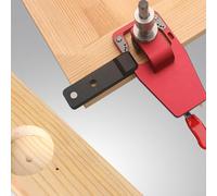 Plantilla de bisagra oculta de 35 mm para puertas de gabinete, guía de agujeros de perforación ajustable con mecanismo de bloqueo, herramienta localizadora de perforadora de metal para carpintería, 5