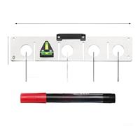 Plantilla de caja de enchufe eléctrico, 1 paquete de acero inoxidable para regla de nivel de burbuja, herramienta de alineación de interruptor de pared y marcado de múltiples posiciones para