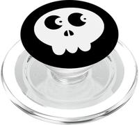 Plantilla de Calavera de Halloween con Icono de Cara Fantasma, Espeluznante y Genial diversión PopSockets PopGrip para MagSafe