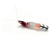 Plantilla de camarón diseñada para aplicaciones de agua salada y río para apuntar a calamares y sepias con atracción luminosa (rojo)