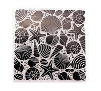 plantilla de carpeta de impresión de plástico, Carpetas de plástico for repujado (12,6 x 12,6 cm), conchas y múltiples patrones, for scrapbooking, tarjetas y mucho más.