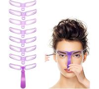 Plantilla de cejas, plantillas de cejas, 8 estilos, plantillas reutilizables para cejas con asas y correas, reutilizables, herramientas de maquillaje de bricolaje