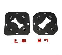 Plantilla de chaflán de aluminio para carpintería con 8 tamaños de radio para corte de filetes, incluye diseño de seguridad para evitar lesiones en las manos (R35-50)