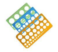 Plantilla de círculos, regla multifuncional, plantilla de dibujo para dibujar, medir, diseñar, regla, círculos, regla geométrica, regla de medición