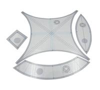 Plantilla de colcha: 17,25 pulgadas, plantillas precisas | versátil de boda doble, costura, manualidades, fabricación de colchas y uso doméstico