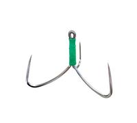 Plantilla de compensación de pesca, 10 piezas/lote de anzuelos agudos afilados de 7 g, 9 g, acero de alto carbono, redondos, triples, anzuelos de pesca portátiles (color: 10 piezas, tamaño: pequeño