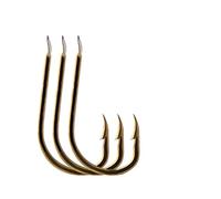 Plantilla de compensación de pesca, 100 anzuelos de pesca de acero de alto carbono 1#-10# gancho único, ganchos redondos doblados, ganchos dorados, juego de anzuelos portátiles (color: tamaño 5