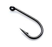 Plantilla de compensación de pesca, 50 unidades, gancho para mosca seca, alambre estándar, anzuelo, acabado negro, trucha, mosca, material de atado, accesorios afilados, juego de anzuelos portátiles