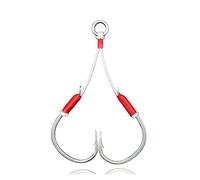 Plantilla de compensación de pesca, accesorio de metal de salto lento, gancho auxiliar con revestimiento a prueba de óxido, gancho de pesca de salmuera, doble juego de anzuelos portátiles (color: 5 l