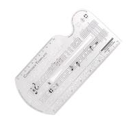 Plantilla de composición compositora- | Notas musicales, símbolos de barra, accesorios, regla de dibujo, herramientas para composición, composición, creatividad