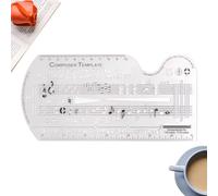 Plantilla de composición de escritor de canciones, ABS, 20,8 x 10,3 cm, plantillas de notas musicales con guía de progresión de acordes, escritura de hojas, composición musical, tableta de papel para
