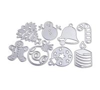 Plantilla de corte de metal con temática navideña para tarjetas de invitación, suministros para hacer adornos de tarjetas de aula