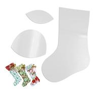 Plantilla De Costura De Calcetín Navideño - Plantilla Patrón Costura Acrílica 15 Pulgadas | Guía Corte Calcetines Bricolaje Para Manualidades En Tela Y Proyectos Navideños, Decoración Navideña Para El