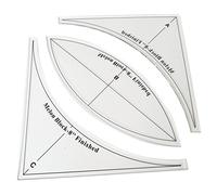 Plantilla de costura profesional de acrílico plegada, guía de estrellas, regla de costura para el hogar, para colcha, cojín, diseño de patchwork, juegos de plantillas para acolchar