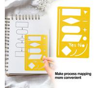 Plantilla de diagrama de flujo Regla geométrica para dibujo para trabajadores de scrapbooking Marcador multifuncional de dibujo