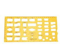 Plantilla de dibujo de diseño arquitectónico Regla geométrica hueca duradera multifuncional para arquitectos ingenieros estudiantes material plástico varias formas (4351)