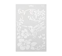 Plantilla de dibujo de plástico para regla, tablero de pintura, decoración de álbum hueco, estilo 10, blanco, número 10