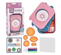 Plantilla de dibujo Mallineal, herramienta de arte segura, diseños geométricos en espiral, regla educativa creativa, gadget de dibujo divertido | Para niños niñas cumpleaños aprendizaje proyectos de