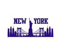 plantilla de diseño de la estatua de la libertad Calcomanías de letras 48x115.4cm Vinilos para ventanas Azul oscuro